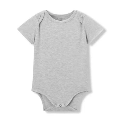 Milkbarn Babies'  Luxe Solid One Piece In Gray