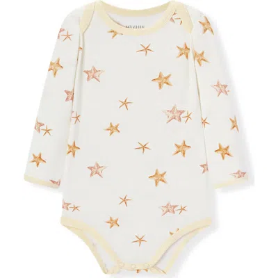 Milkbarn Kids'  Luxe Stretch Long Sleeve One Piece In Yellow