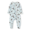Milkbarn Babies'  Luxe Stretch Ruffle Footed Romper In Gray