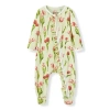 Milkbarn Babies'  Luxe Stretch Ruffle Footed Romper In Pink