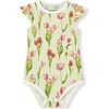 Milkbarn Luxe Stretch Ruffle One Piece In Pink