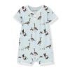 Milkbarn Kids'  Luxe Stretch Shortall In Blue