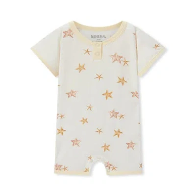 Milkbarn Kids'  Luxe Stretch Shortall In Neutral