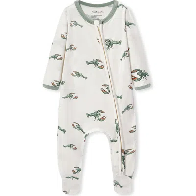 Milkbarn Babies'  Luxe Stretch Zipper Footed Romper In Multi
