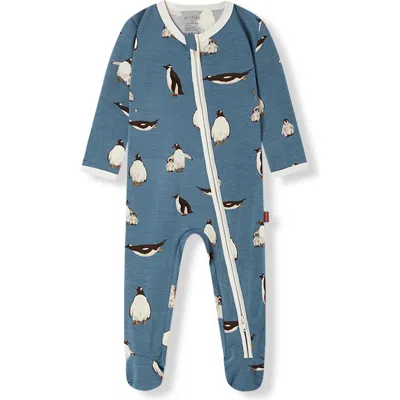Milkbarn Kids'  Luxe Stretch Zipper Footed Romper In Black