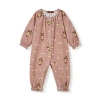 Milkbarn Organic Corduroy Ruffle Snap Jumper In Brown
