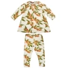 Milkbarn Babies'  Organic Cotton Dress And Legging Set In Multi