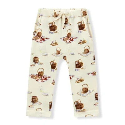 Milkbarn Kids'  Organic Cotton Jogger In White
