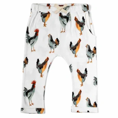 Milkbarn Kids'  Organic Cotton Jogger In White