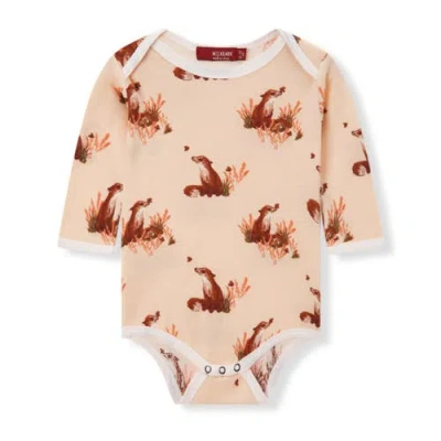 Milkbarn Kids'  Organic Cotton Long Sleeve One Piece
