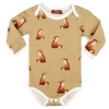 Milkbarn Kids'  Organic Cotton Long Sleeve One Piece
