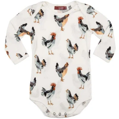 Milkbarn Kids'  Organic Cotton Long Sleeve One Piece