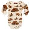 Milkbarn Kids'  Organic Cotton Long Sleeve One Piece