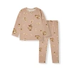 Milkbarn Kids'  Organic Cotton Long Sleeve Two Piece Pajama Set In Brown