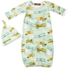 Milkbarn Kids'  Organic Cotton Newborn Gown And Hat Set