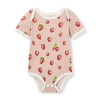 Milkbarn Babies'  Organic Cotton One Piece In Brown