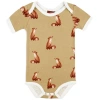 Milkbarn Kids'  Organic Cotton One Piece In Gold