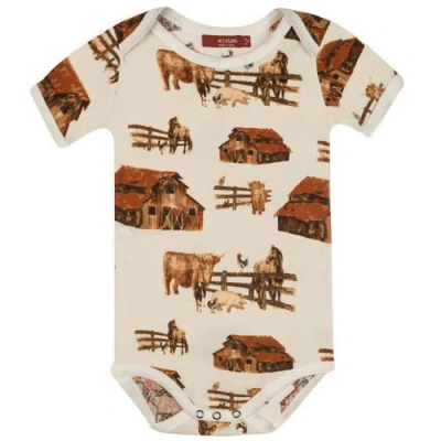 Milkbarn Kids'  Organic Cotton One Piece In Gold