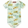 Milkbarn Kids'  Organic Cotton One Piece In Green