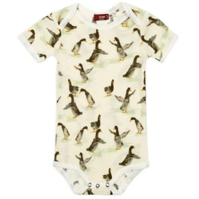 Milkbarn Babies'  Organic Cotton One Piece In Multi