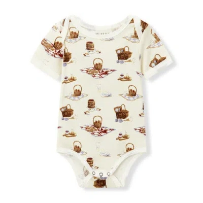 Milkbarn Kids'  Organic Cotton One Piece In White