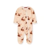 Milkbarn Babies'  Organic Cotton Ruffle Zipper Footed Romper