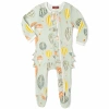 Milkbarn Babies'  Organic Cotton Ruffle Zipper Footed Romper