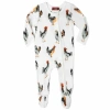 Milkbarn Kids'  Organic Cotton Zipper Footed Romper