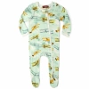 Milkbarn Kids'  Organic Cotton Zipper Footed Romper