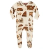 Milkbarn Kids'  Organic Cotton Zipper Footed Romper