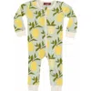 Milkbarn Kids'  Organic Cotton Zipper Pajama In Gold