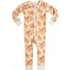 Milkbarn Kids'  Organic Cotton Zipper Pajama In Multi