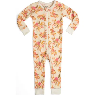 Milkbarn Kids'  Organic Cotton Zipper Pajama In Multi