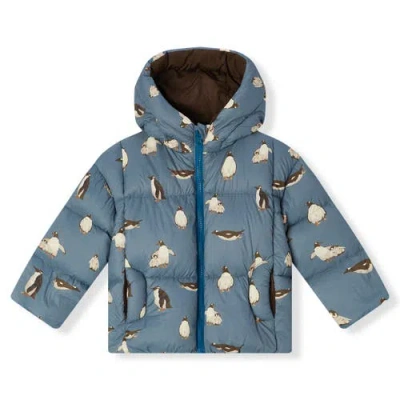 Milkbarn Kids'  Puffy Down Jacket In Blue