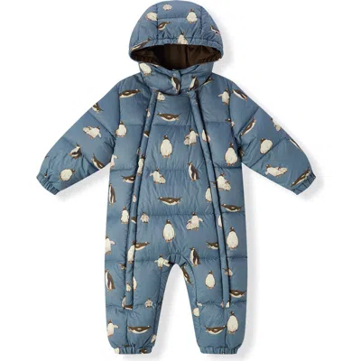 Milkbarn Kids'  Puffy Down Jumpsuit In Black