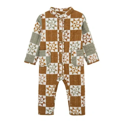 Milkbarn Kids'  Quilted Jumper In Brown