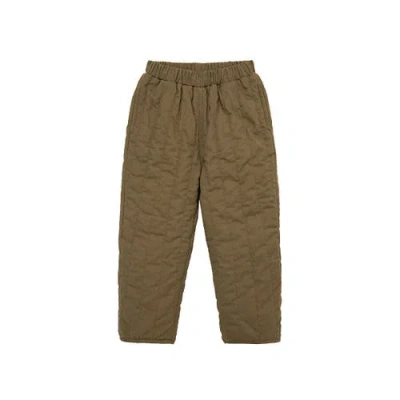 Milkbarn Kids'  Quilted Pants In Brown