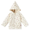 Milkbarn Reversible Waffle Knit Hooded Jacket In White
