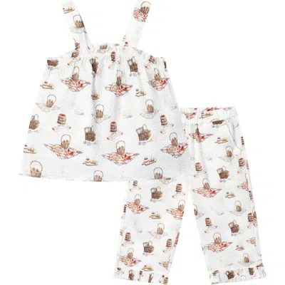 Milkbarn Babies'  Ruffle Tank And Pant Set
