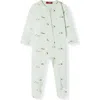 Milkbarn Stretch Fleece Zipper Footed Romper