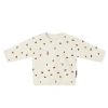 Milkbarn Waffle Knit Printed Sweater