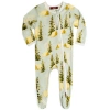 Milkbarn Kids'  Zipper Footed Romper In Brown