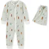 Milkbarn Kids'  Zipper Pajama