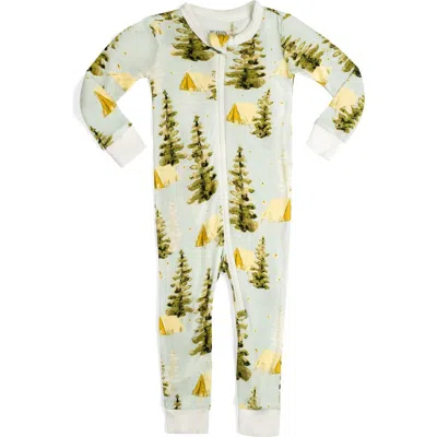 Milkbarn Kids'  Zipper Pajama In Brown