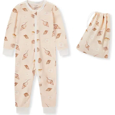 Milkbarn Kids'  Zipper Pajama In White