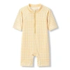 Milkbarn Kids'  Zipper Shortall Swimsuit In Yellow
