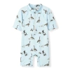 Milkbarn Kids'  Zipper Shortall Swimsuit In Gray