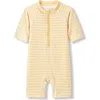 Milkbarn Zipper Shortall Swimsuit In Yellow