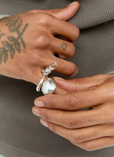 Milko Boyarov Drop Ring In Silver