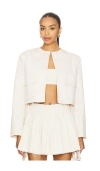 Milkwhite Crop Jacket In White